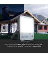 30W LED projektør med skumringsrelæ - Samsung LED chip, 100lm/W, IP65, kold hvid, sort kabinet