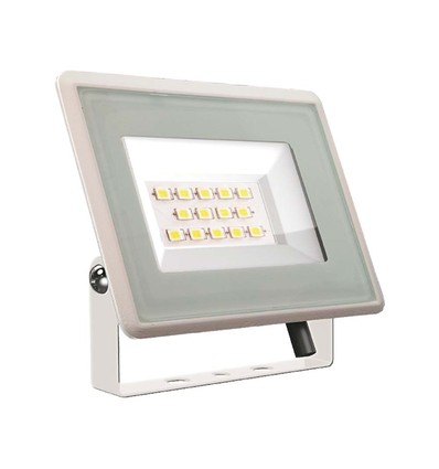 10W LED lyskaster - IP65, hvit, 3000K, 110 grader, utendørs