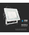Projecteur LED 200W - 88lm/W, IP65, boîtier blanc, 4000K, extérieur