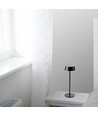 Lampe de table LED rechargeable 2W, IP54 - 200lm, dimmable, tactile, batterie 8-10 heures, finition noire