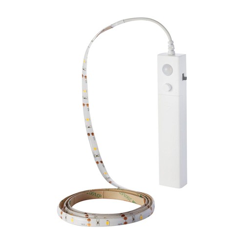 1m 2,4W LED strip met batterijbox en sensor - 6V, IP65, 4000K, PIR sensor, incl. 3M tape