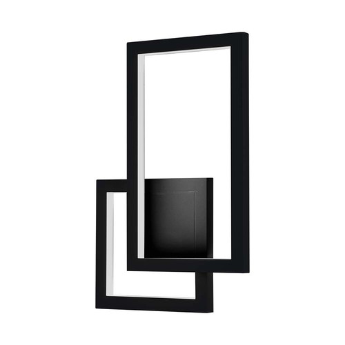 20W LED applique murale - Noir, design géométrique, 3000K, IP20, 2660lm