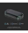 30.000mAh Solar Powerbank med trådlös laddning, 20W - Svart, 111Wh, aluminium, USB-C PD, solcellspanel