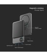 10000mAh trådløs magnetisk powerbank, 20W - Ultra-tynd, aluminium, MagSafe, digitalt display, space grey