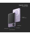 5000mAh ultra-tunn MagSafe powerbank, 20W - Aluminium, lila, trådlös snabbladdning