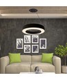 60cm 50W dimbare LED hanglamp - 122lm/W, 6100lm, zwarte ring, 4000K, TRIAC dimbaar