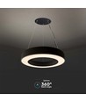 Suspension LED 60cm 50W dimmable - 122lm/W, 6100lm, anneau noir, 4000K, TRIAC dimmable