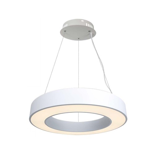 Suspension design LED 60cm 50W, dimmable - 4000K, 6100lm, blanc, Triac dimmable