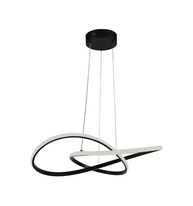 20W Ø50cm circulaire LED pendel - 130lm/W, zwart, 3000K, modern design