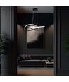 20W Ø50cm cirkulær LED pendel - 130lm/W, sort, 3000K, moderne design