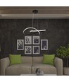 20W Ø50cm cirkulær LED pendel - 130lm/W, sort, 3000K, moderne design