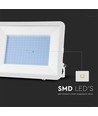 200W LED projektør med Samsung chip - 100lm/W, IP65, hvid krop, hvidt glas, 6500K
