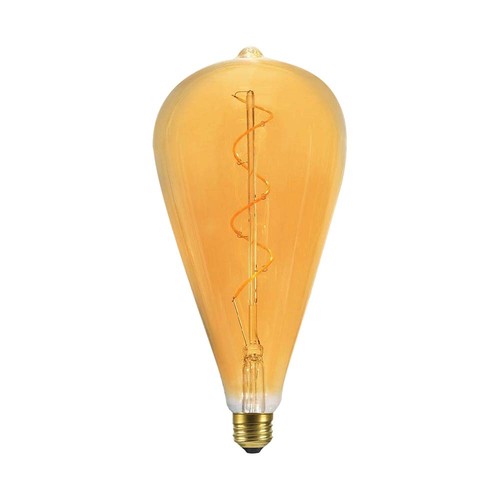 St120 Vt-2273 lampa 4W - spiral, glödtråd, 2700K, bärnstensfärgat glas