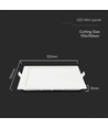 6W Vierkant LED inbouwpaneel - 490lm, 6400K, Gat: 11x11 cm, Afm: 12x12 cm, flicker free