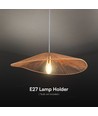 Suspension design E27 avec corde de chanvre - 60cm, marron, IP20, sans source lumineuse