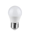 E27 6,5W LED kronepære - G45, Samsung LED chip, 4000K, 600lm, hvid plast