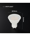 GU10 10W LED spot - 1000lm, 110 graden, Samsung LED chip, mat glas
