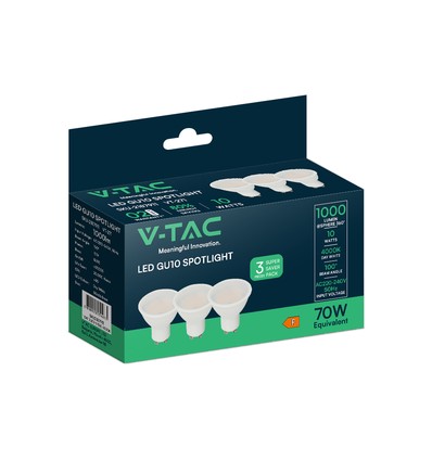 Ampoule LED GU10 10W - 1000lm, 110 degrés, Samsung LED chip, verre dépoli