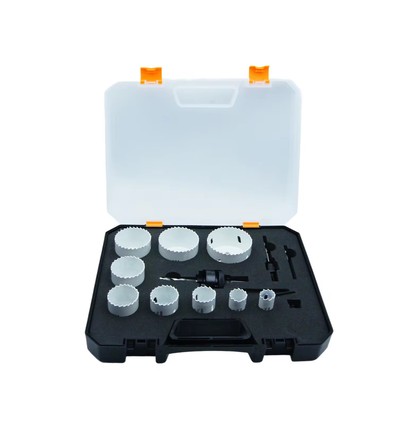 Coffret de 9 scies cloches - Ø19-64mm, Scie cloche bimétal