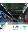 6x 40W komplett LED-armatur - 120 cm, 3 års produsentgaranti, 230V