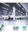 6x 120cm compleet LED-armatuur - 40W, 3 jaar fabrieksgarantie, 230V