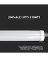 12 st. V-Tac waterdicht 36W compleet LED armatuur - 120 cm, 120lm/W, doorvoerbedraad, IP65, 230V