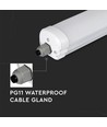 12 st. V-Tac waterdicht 36W compleet LED armatuur - 120 cm, 120lm/W, doorvoerbedraad, IP65, 230V