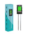 Compteur 6-en-1 - pH, humidité, température, lumière, nutriments et humidité air