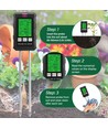 Compteur 6-en-1 - pH, humidité, température, lumière, nutriments et humidité air