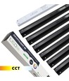 Ensemble de rails LED CCT Troldtekt Noir 6x60 cm - Encastré, Akustilight incluant câbles et driver