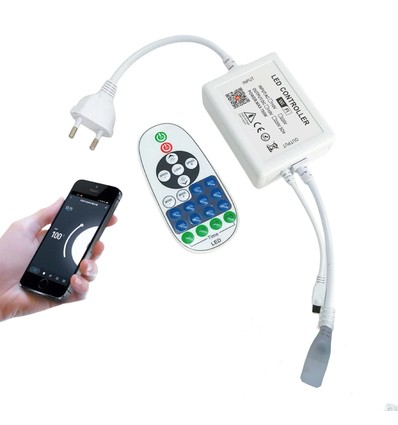 230V WiFi Smart Home dæmper - Inkl. endeprop, til 230V (Slim COB), memory funktion, IR fjernbetjening, max 50 m