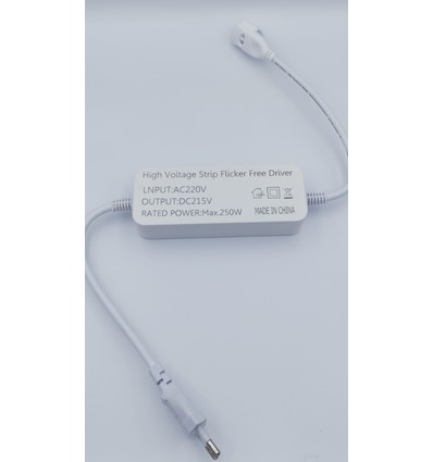 Prise pour bande LED 230V (Slim COB) - Sans scintillement, Incl. bouchon d'extrémité, 230V