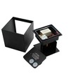 Lot de 6 appliques 6W CUBIC PRO - IP65, noir, repiquable, ajustable, carré, haut/bas, intérieur/extérieur, source incluse