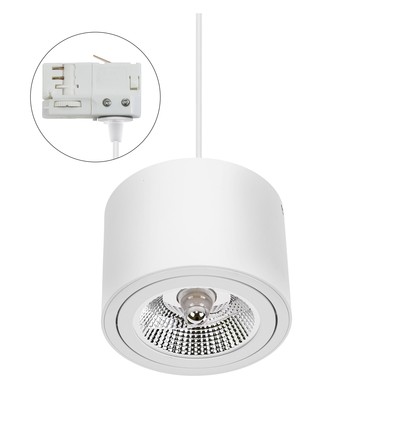 CHLOE AR111 GU10 - 250V IP20 139x100mm WIT rond verstelbaar SPOTRAIL