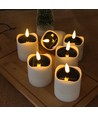 6-pack LED solcells-ljus - Ø5cm, 8cm hög, IP44 utomhus