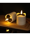 Pack de 6 bougies solaires LED - Ø5cm, 8cm de haut, IP44 extérieur