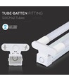 120 cm 2x18W T8 LED double luminaire - puce Samsung, incl. tube LED