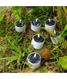 6-pack LED solcells-ljus - Ø5cm, 6,4cm hög, IP44 utomhus