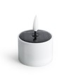 6-pakning LED solcelle-stearinlys - Ø5cm, 6,4cm høy, IP44 utendørs