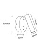 LEDlife zwarte leeslamp - 2,5W, RA90, voor wandmontage