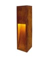 Borne de jardin Corten - 12W, 100 cm, IP65 extérieur, source lumineuse incluse