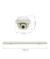150cm 52W Limea Gigant komplett LED armatur - 8900lm, IP65, IK10, 4000K, vidarekopplingsbar