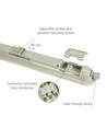 150cm 52W Limea Gigant komplett LED armatur - 8900lm, IP65, IK10, 4000K, vidarekopplingsbar