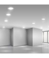 24W Ø29,6cm rund baggrundsbelyst LED indbygningspanel - 110lm/W, Hul: Ø28 cm, Mål: Ø29,6 cm