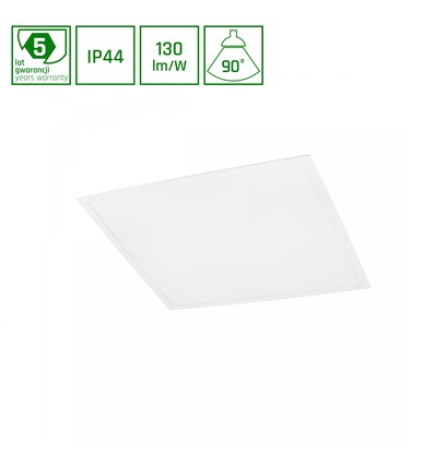 Dalle LED 36W, 60x60 - 4000K, cadre blanc