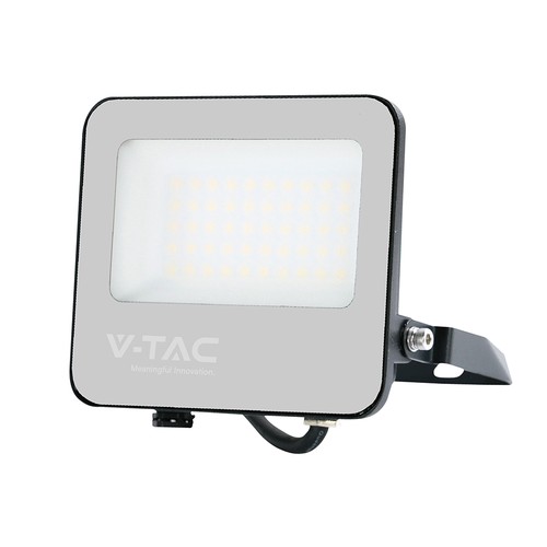 30W LED projektør - 185lm/W, IP65, Samsung LED chip, kold hvid, sort kabinet, udendørs