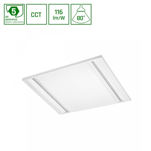 Panneau LED 60x60, 40W - CCT, panneau encastrable, bord blanc