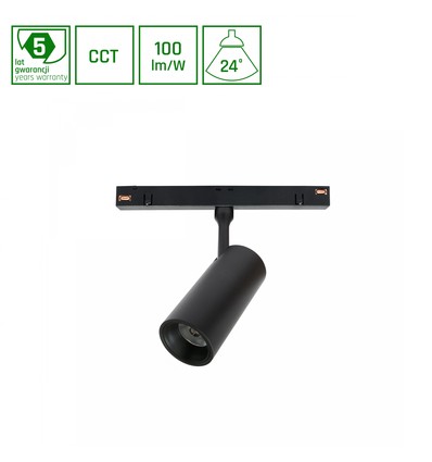 Spot sur rail 12W 48V pour système Shift, CCT - 48V, DC, System Shift spot