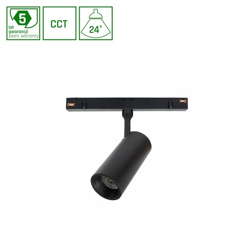 Spot sur rail 7W Shift pour 48V, RA90 - CCT, IP20 intérieur, 48V DC