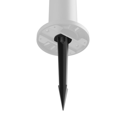 Sort LED hagespot til spyd - Aluminium, 59x46x259 mm